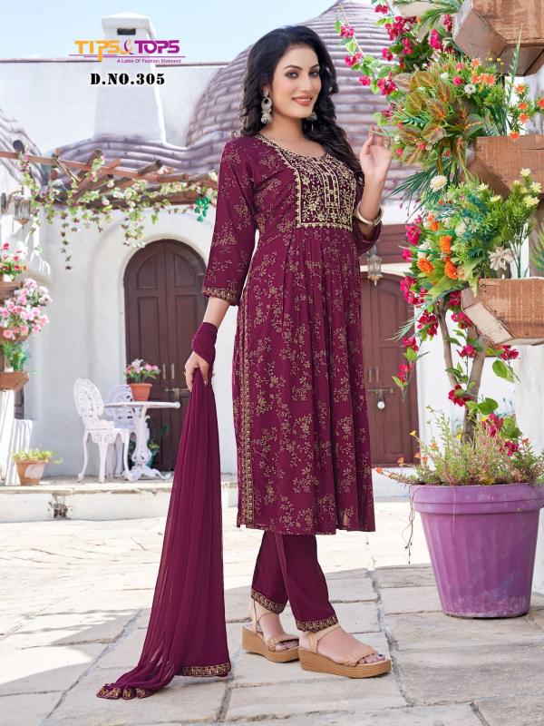 Tips And Tops Gungun Vol 3 Rayon Designer Kurti With Bottom Dupatta Collection